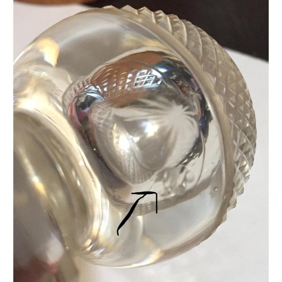 ANTIQUE Victorian Cut Glass Crystal Cayenne Spice Bottle with Gold Spoon Spice J - Picture 12 of 12